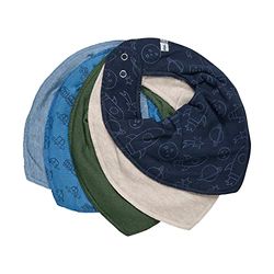 Pippi made with love unisex baby triangel haklapp (förpackning med 5), Ashley blå, one size
