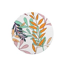 Questo Casa, Rund musmatta med digitalt tryck, halkfri baksida, för kontor och hem, diameter: 22 cm