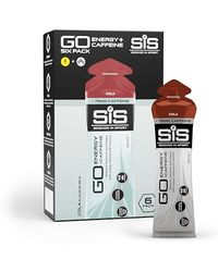 Science in Sport GO Energy Gel + Caffeine Gel 6x60ml Cola, Vegano - Gel con 75mg de cafeína y 22g de carbohidratos, Energía para deportes de resistencia