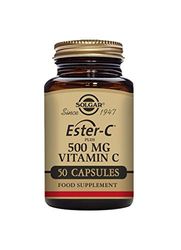 Solgar Ester-C Plus 500 mg Vitamin C Vegetable Capsules - Pack of 50 - Immune System Support - Ideal for Sensitive Stomachs - Vegan, Gluten Free