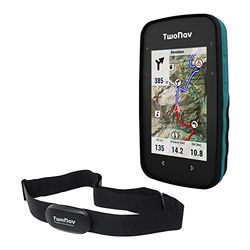 TwoNav Cross Plus + Cardiofréquencemètre, GPS de Sports avec écran 3,2 Pouces pour VTT, vélo, Trekking ou randonnée avec Cartes incluses. Couleur Turquoise