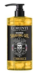 Lorenti Prime Gold Shaving Gel 1000ml - Gel da barba trasparente da uomo - Per una rasatura precisa dei contorni della barba - visibilità, scorrevolezza e massima protezione