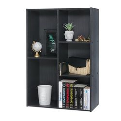 Iris Ohyama, Houten plank/kubuskast/boekenkast/kast/open kast, Modulair, Design, kantoor, woonkamer, slaapkamer - Basic Storage Shelf - CX-23C - Zwart Eiken