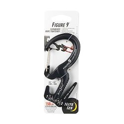 Nite Ize Figure 9 Carabiner - Tensores e substitutores de nós para homem, cinzento-preto, tamanho L