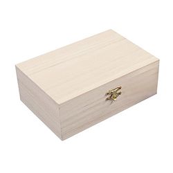 Rayher 62295000 Caixa de madeira, 1 5 x 10 x 5,5 cm, para decorar, encomendar e artesanato