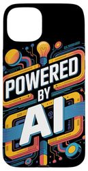 Alimentato da AI | Divertente appassionato di tecnologia innovativa umoristica Custodia per iPhone 15 Plus
