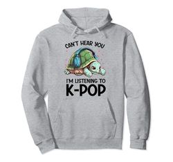 No puedo oírte, estoy escuchando mercancía de K-pop, Turtle, K-pop Sudadera con Capucha