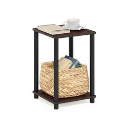 Furinno Mesa auxiliar cereja escura contemporânea