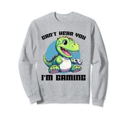 Can't Hear You I'm Gaming Dinosaur Controller Videojuegos Sudadera