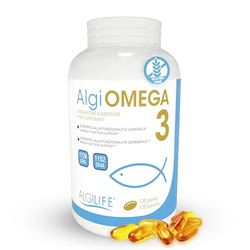 Omega-3 ALGILIFE (120 Perle, scorta 1-4 mesi), Omega 3 per cani e persone, Omega3 1200mg, Olio di Pesce Omega 3 Capsule, 432 EPA e 288 DHA con Vitamina E 5mg, Omega 3 Ifos
