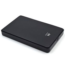 Ewent Boîtier de Disque Dur 2,5 Pouces,USB Type A 2.0 vers SATA III/UASP, 480 Mbit/s, Boîtier Externe de Disque Dur SSD et HDD en ABS 9,5mm et 7mm, sans Outil/sans vis, Noir