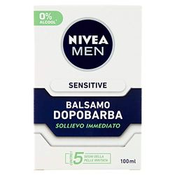 NIVEA MEN Sensitive Aftershave Balm Extra Gentle in Pack of 100 ml, Men's Aftershave with Chamomile Extract and Vitamin E, Beard Balm Sensitive Skin