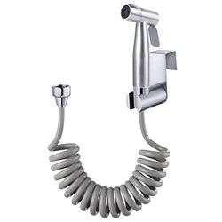 Spruzzatore portatile per bidet con gancio per serbatoio dell'acqua e tubo flessibile telescopico in ABS da 150 cm, per la pulizia del pannolino del bagno, bagno per animali domestici, guardaroba,