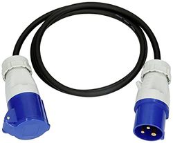 MaxCamp 163894 Rallonge électrique - Bleu et noir - 1,5 m - Résistant à l'huile et aux UV - Résistant à l'acide