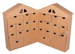 Rayher Calendrier de l’Avent p ouvr pap.mâché FSC 24x12,4x30,2cm kraft, 67399521