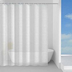 Gedy | Lens Rideau de Douche Peva, Finition Blanche, Dimensions 200 x 240 x 0,1 cm et Poids 0,495 kg
