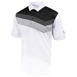 Island Green Heren Golf Contrast Yoke Ademende Vocht Wicking Flexibele Polo Shirt