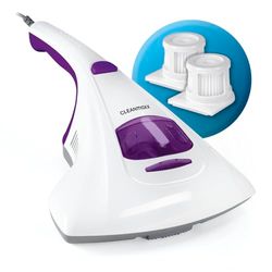 CLEANmaxx Antikvalster dammsugare med UV-C-ljus och 2 EPA-filter | Handdammsugare för kvalster för allergiker | Förstör 99,9% av dammkvalster, bakterier, vägglöss från