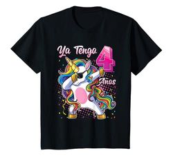 Niños 4 Años Cumpleaños Niña Unicornio Ya Tengo 4 Años Camiseta