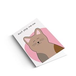Biglietto d'auguri - don't stop meow - migliori auguri - gli stampati- biglietto d'auguri (formato 15 x 10,5 cm) - vuoto all'interno, ideale per il tuo messaggio personale.