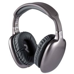 Intempo EE7041SPGRYSTKEU7 Bluetooth Metallic Headphones - Over Ear Headphones with Wireless Connectivity, Adjustable Headband, Wireless Range up to 25m, Hands-Free Calling, 12 Hours of Play Time, Grey