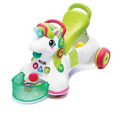 Infantino - Interactive Unicorn Carrier/Walker - With 5 Balls - 3 Sounds and Light Modes - Multicoloured