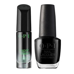 OPI Repair Mode - Sérum Restructurant pour les Ongles fragiles & endommagés - 9ml + Vernis à ongles Nail Lacquer Lady in black - 15 ml