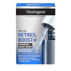 Neutrogena Retinol Boost+ siero intensivo notturno (30 ml), siero anti-età altamente concentrato con retinolo per pelli più giovani e sane