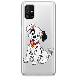 ERT GROUP mobiltelefonfodral för Samsung M51 originalt och officiellt licensierat Disney mönster Dalmatian 006 Vit optimalt anpassad till formen på mobiltelefonen, gedeeltelijk transparant