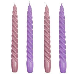 Italian Spiral Twisted Tapered Dinner Candles Ideal Valentines Day Gift | by Talking Tables | 4 Pack