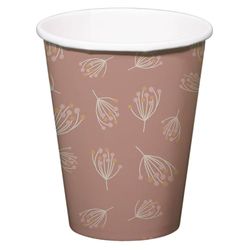Folat 24996 Douchedecoratie, babyborrel, roze, witte drinkbeker-Blooming Baby Girl-250 ml - 8 stuks