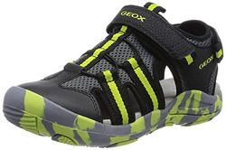 Geox Jr Sandal Kyle, Sandalia, Negro Lima, 28 EU Estrecho