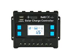 solartronics Regulador de carga 12 V/24 V, azul, 20 A, 30 A, 40 A, 50 A, 60 A, regulador de carga solar solar fotovoltaico (30 A)