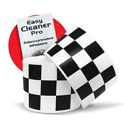 4R Quattroerre.it 10219 Checks Trim Stripe Black and White Checked Stripes, 10 x 99 cm