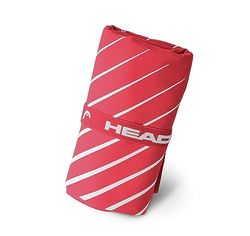 Head Active Stripes Microvezel handdoek met elastiek, lichte fitnesshanddoek, sneldrogend, veelzijdig bruikbaar, absorberend, ruimtebesparend, voor op reis, 70 x 140 cm, Scarlet