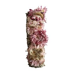 Wholesale Pink Sunflower and White Sage Smudge Sticks, 4", 10 Pieces