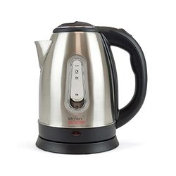 Kitchen Perfected Eco-Friendly Cordless Kettle - Fast and Quiet Boil, Only boil what you need - 3000W - Brushed Steel - E1626BS