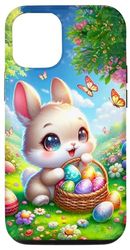 Carcasa para iPhone 14 Kawaii Bunny Easter: Adorable Easter Bunny