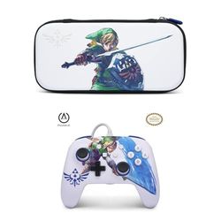 PowerA Slim Case for Nintendo Switch Systems - Master Sword Attack & Wired Controller for Nintendo Switch - Master Sword Attack