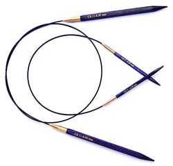 KnitPro J'Adore Cubics Knit Pins - Circular Fixed Knitting Needles - 40cm x 3.25mm, 26-1912103514, Purple