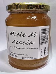 MiTA: GR 500 MIELE DI ACACIA ARTIGIANALE - 100% ITALIANO - produzione ARTIGIANALE IN LIMITATE QUANTITA' basata sul rispetto delle api e dell'ambiente, allevamento BIOCOMPATIBILE.