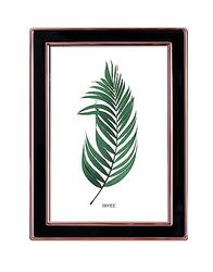 Inov8 Framing Tarnish Resistant Silver Plated Picture Frame - Rose Gold Black Enamel Design for 6x4 Inch (15x10cm) Photo