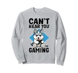 Controlador Siberian Husky de Can't Hear You I'm Gaming Sudadera