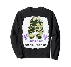 Purple Up para niños militares | Mes de los niños militares Sudadera