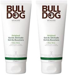 Bulldog Skincare For Men Original Gel De Afeitar, Varios, 175 ml (Paquete De 2)