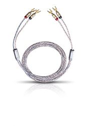 Oehlbach Twin Mix Two 200 - luidsprekerkabelset verzilverd 2 x 6,0 mm², met kabelschoenconnector - Made in Germany - 2 x 2 m - glashelder