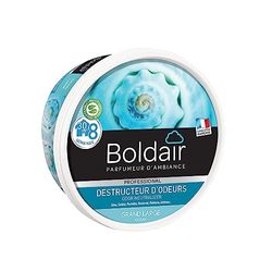 BOLDAIR - Gel destructeur d'odeur Grand Large - Neutralise les odeurs - parfume - Produit gel solide - Multi application - durée 8 semaines - 300g - Fabrication française