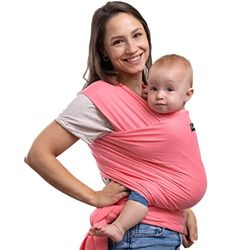 CuddleBug Écharpe de Portage Facile à Enfiler - Porte Bébé Naissance Multifonctionnel Pour les Bébés Jusqu’à 16 Kg - Écharpe de Portage Sling Mains Libres - Couverture de Portage (Rose/Pink)