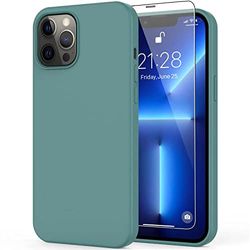 Qinzhijia Designad för iPhone 12 Pro MAX Case, iPhone 13 Pro MAX Case, Ultratunt stötsäkert silikonfodral med [Anti-Scratch Soft Microfiber Foder], 6,7 tum