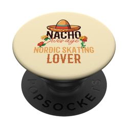 Amante promedio del patinaje nórdico de Nacho PopSockets PopGrip Intercambiable